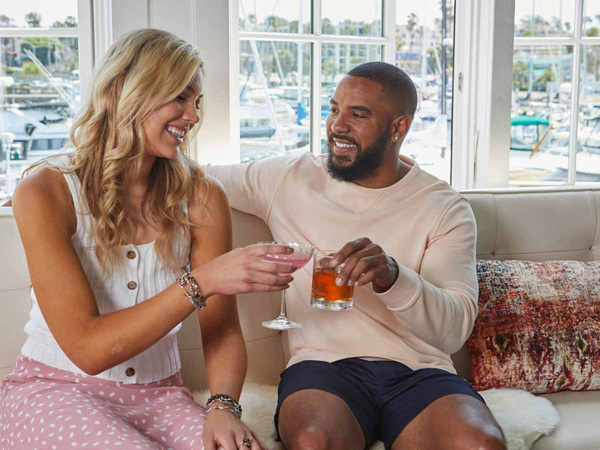 Couple Having Drinks At BALEENlounge.