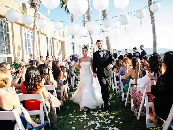 Wedding couple at Redondo Beach wedding