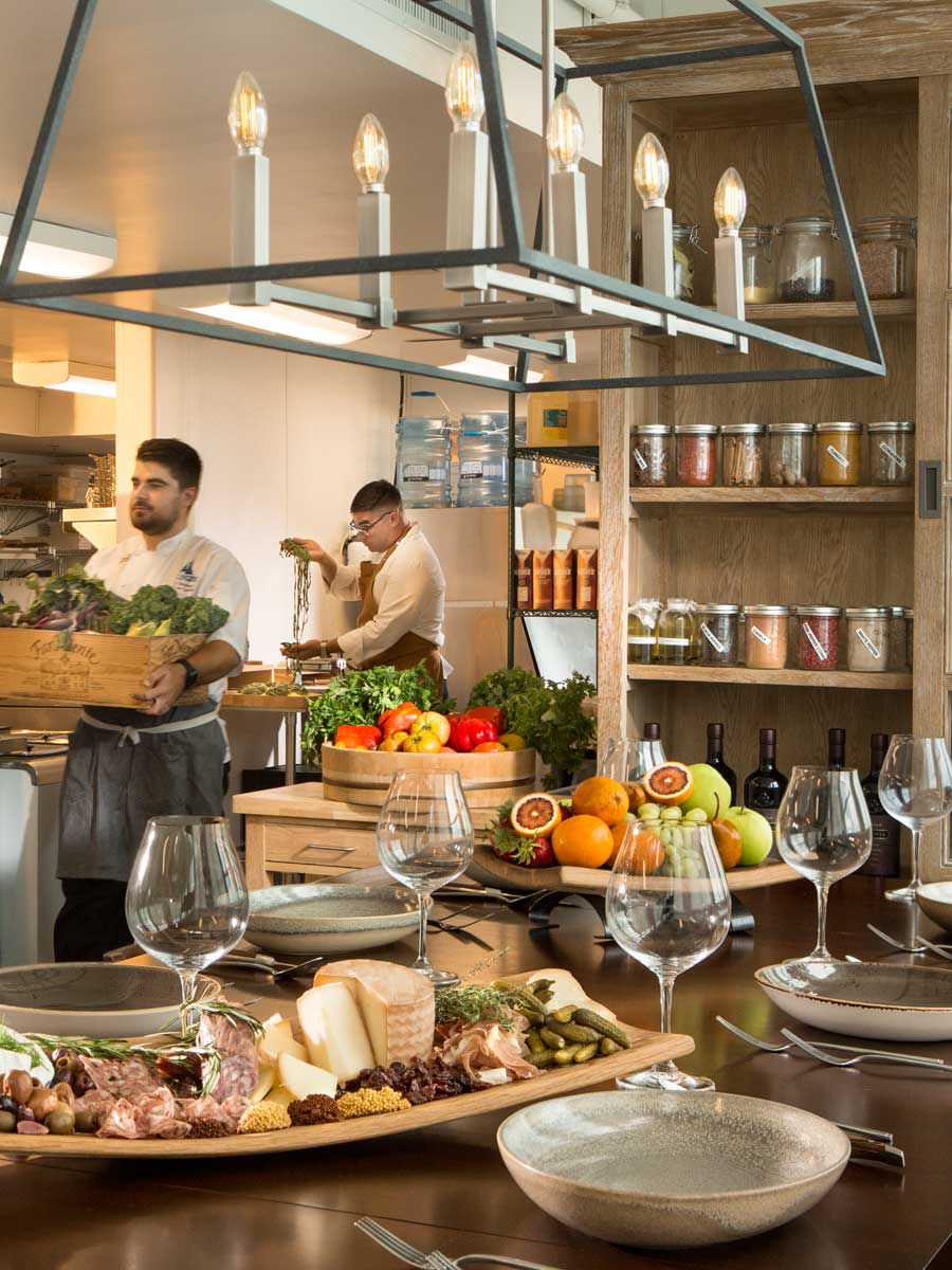 Baleen Kitchen preparing dinner