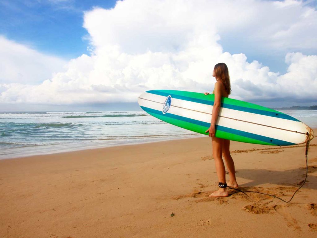 surfer looking at waves near Redondo Beach, CA