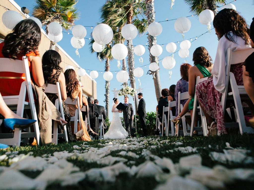 Wedding with guests in Redondo Beach, CA