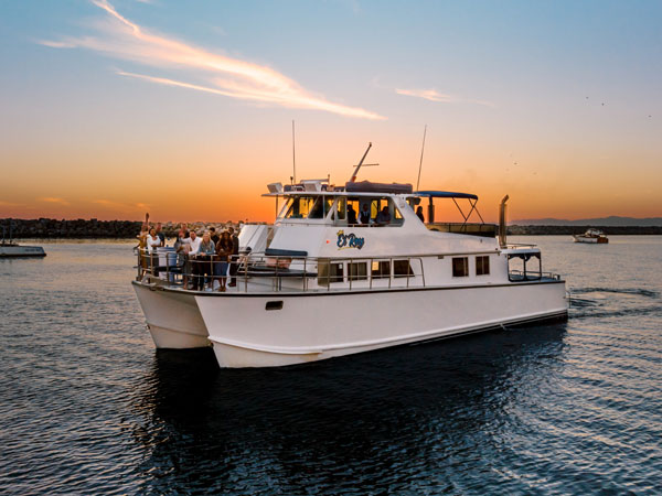 friends cruising on catamaran