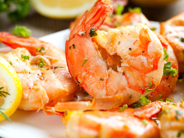 plate of shrimp at Captain Kidd's Fish Market