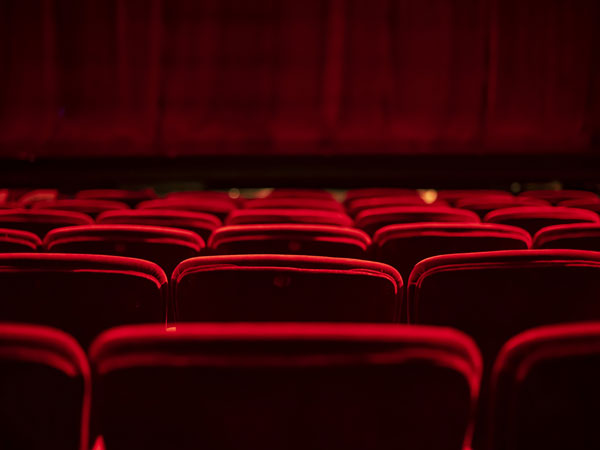 red velvet cover theatre seats empty