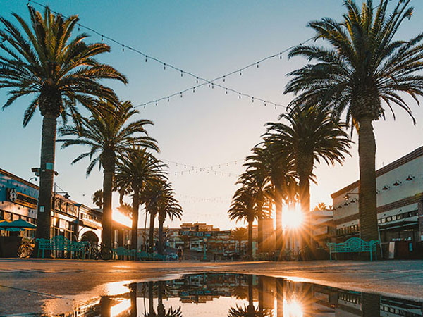 Riviera Village at sunset