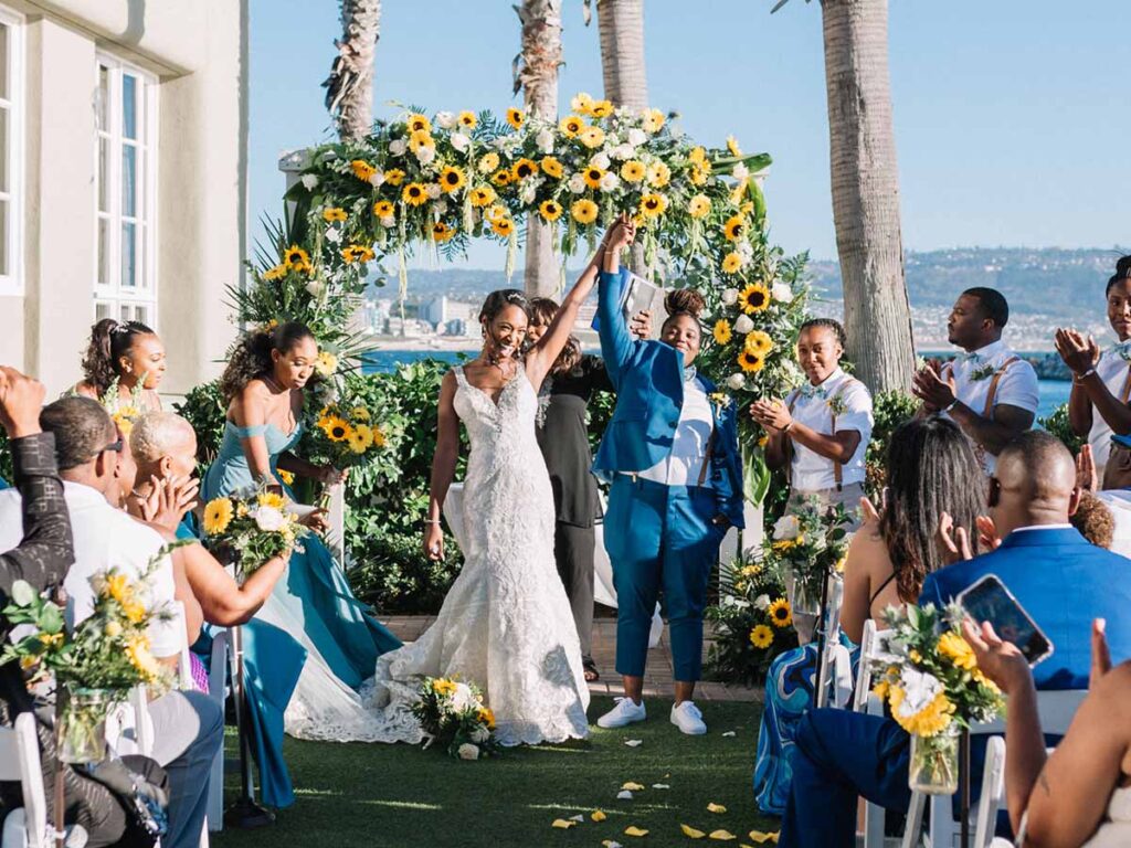 two women getting married