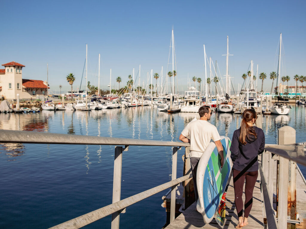 Couple Going Paddleboarding