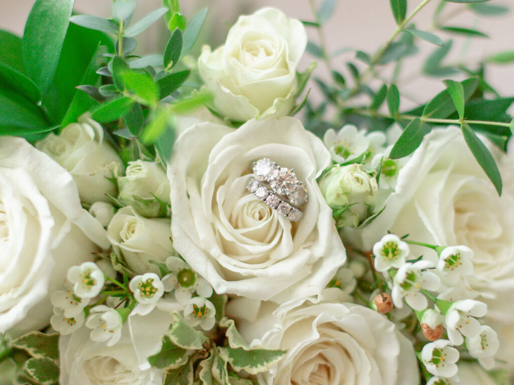Wedding Rings And Flowers