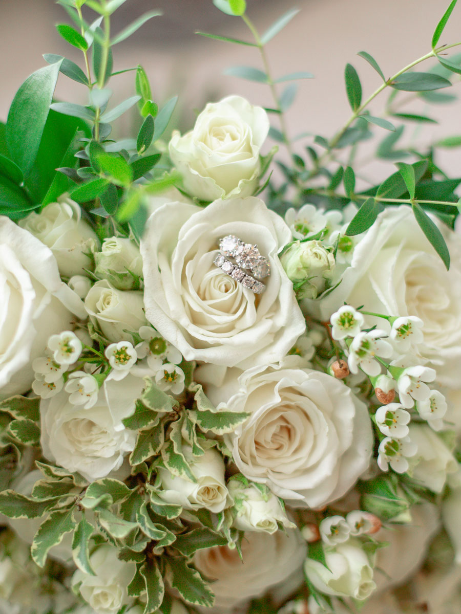 Wedding Rings And Flowers