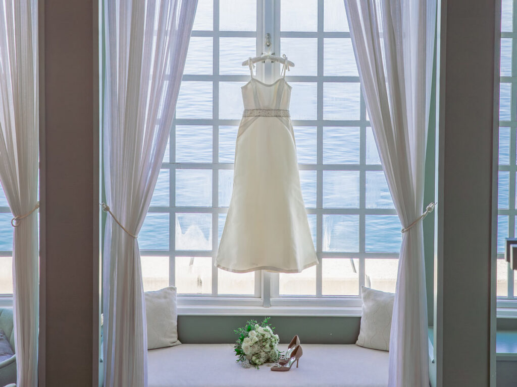 Wedding Dress And An Ocean View
